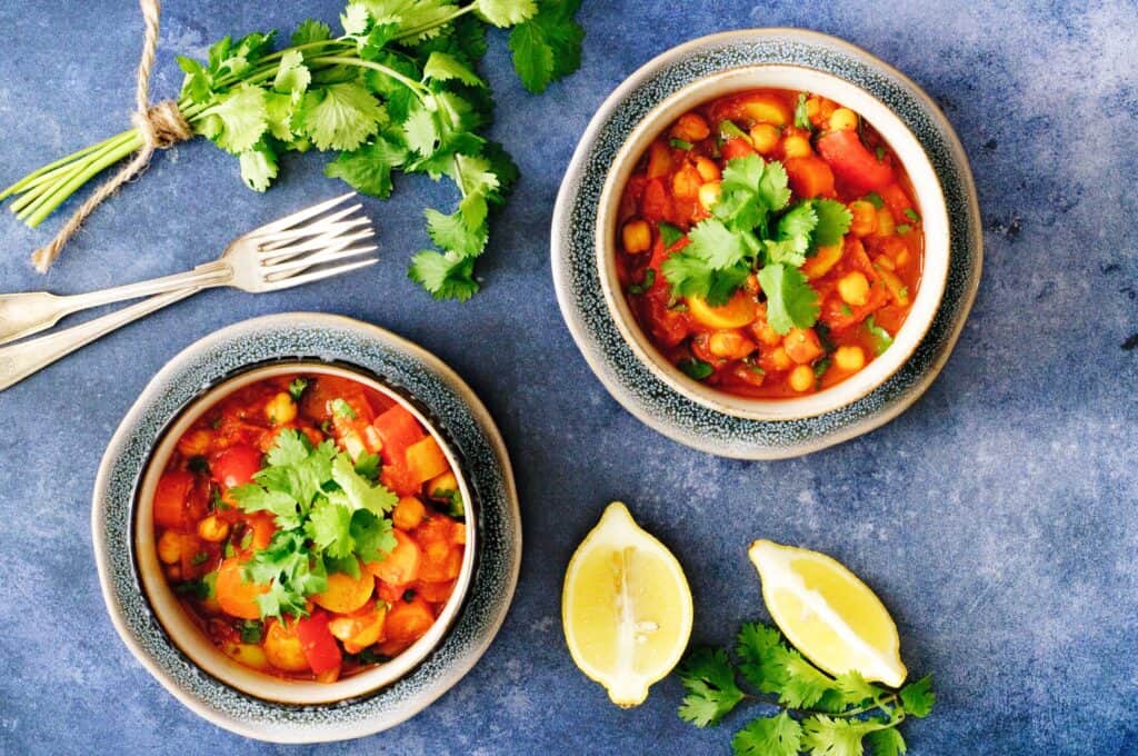 Vegan curry tomaat & kikkererwt