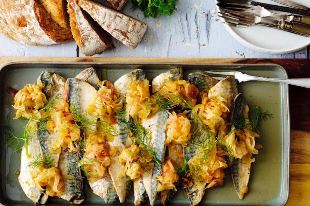 Escabeche gemarineerde vis, shared dining