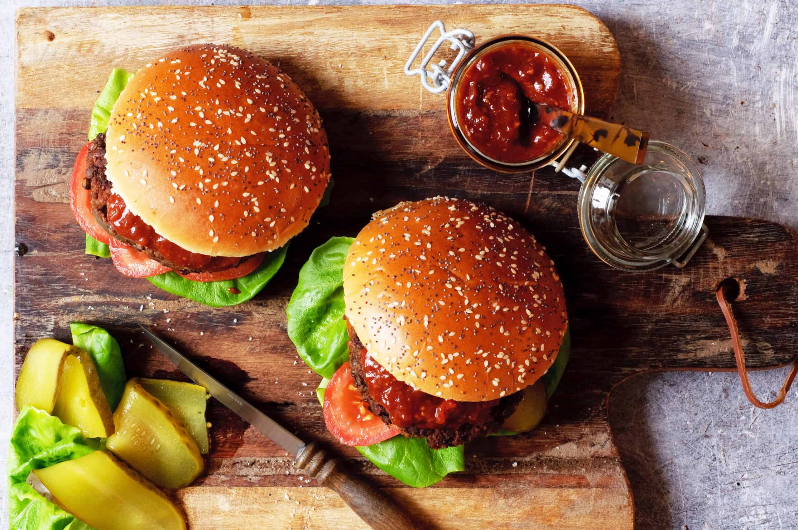 burger met vleessmaak - It's Not About Cooking